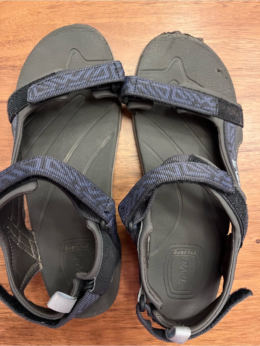 Teva Black and Gray Kids' Adjustable Strap Sandals